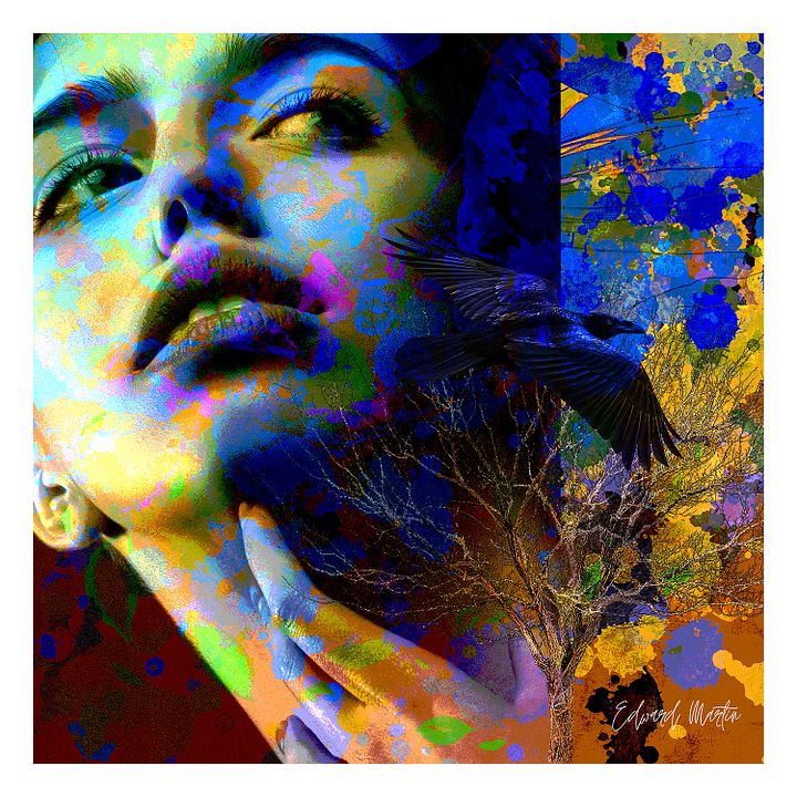 'Far Away from Here' by Edward Martin: Vibrant Layers: Colorful Matte Poster product image (1)