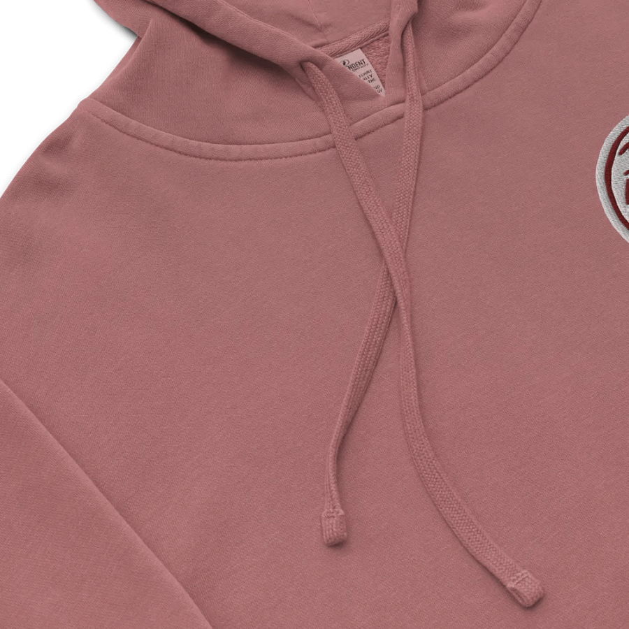 In My Head (L.C. maroon bubble design) embroidered pigment hoodie product image (8)