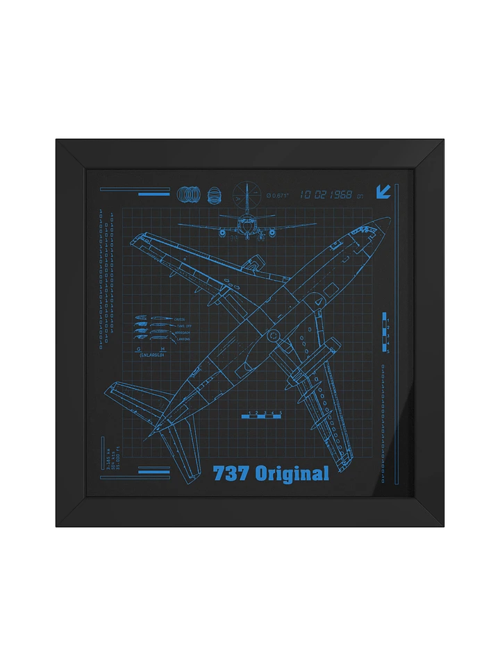 737 Original Blueprint Framed Poster product image (1)