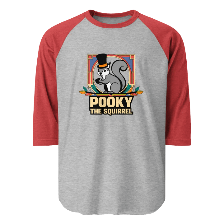 Top Hat Squirrel ¾ Sleeve Tee product image (1)