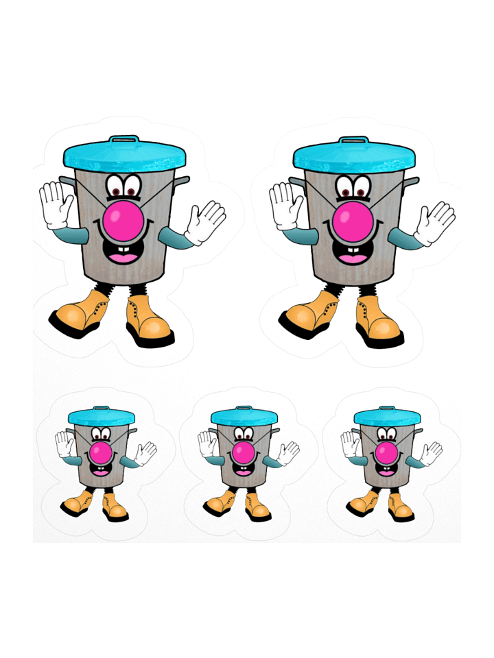 'Rusty Receptacle' Unique Character Stickers product image (1)