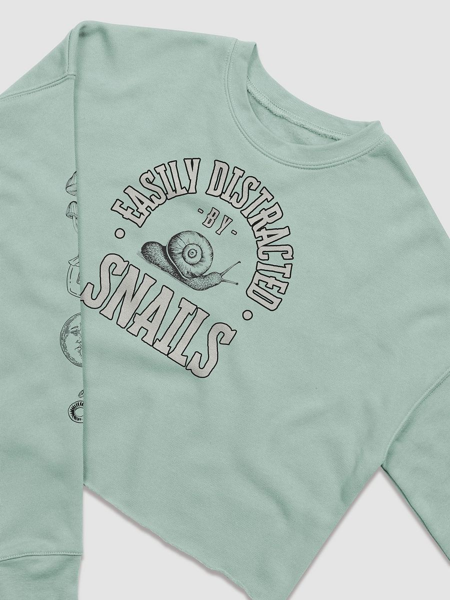 Easily Distracted by Snails - Fleece Cropped Sweatshirt product image (3)