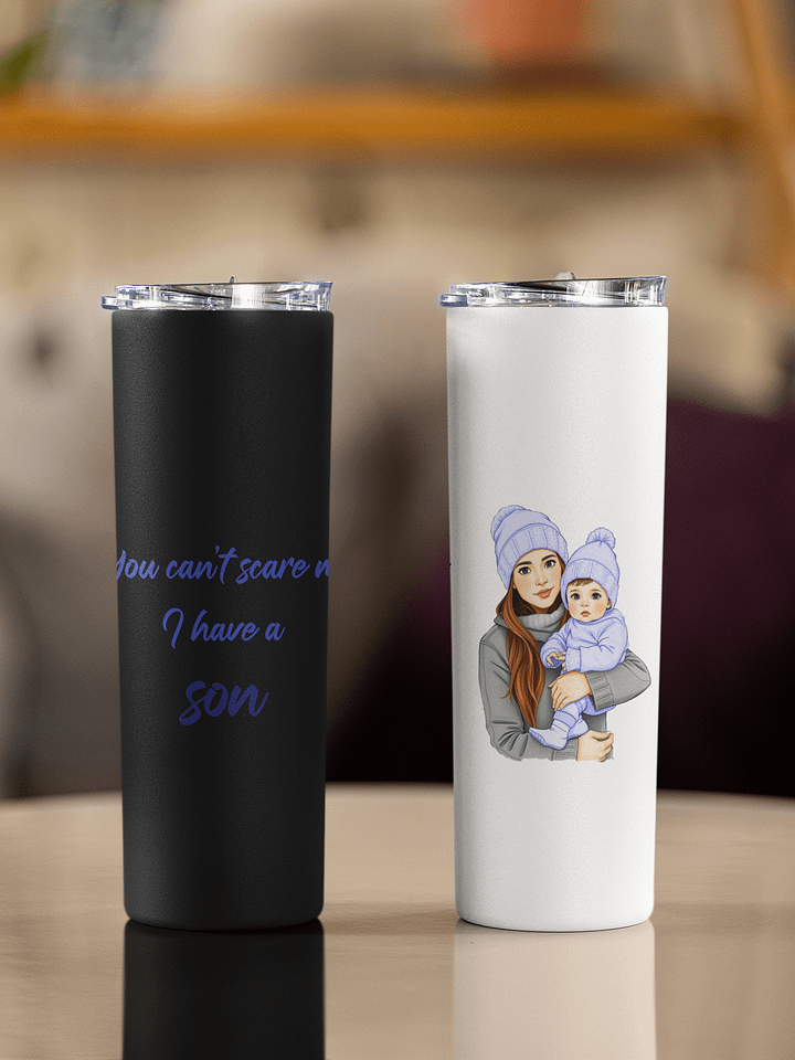 Stay Refreshed, Mama - Tumbler for Boy Moms - Green eyes, Brown hair product image (1)