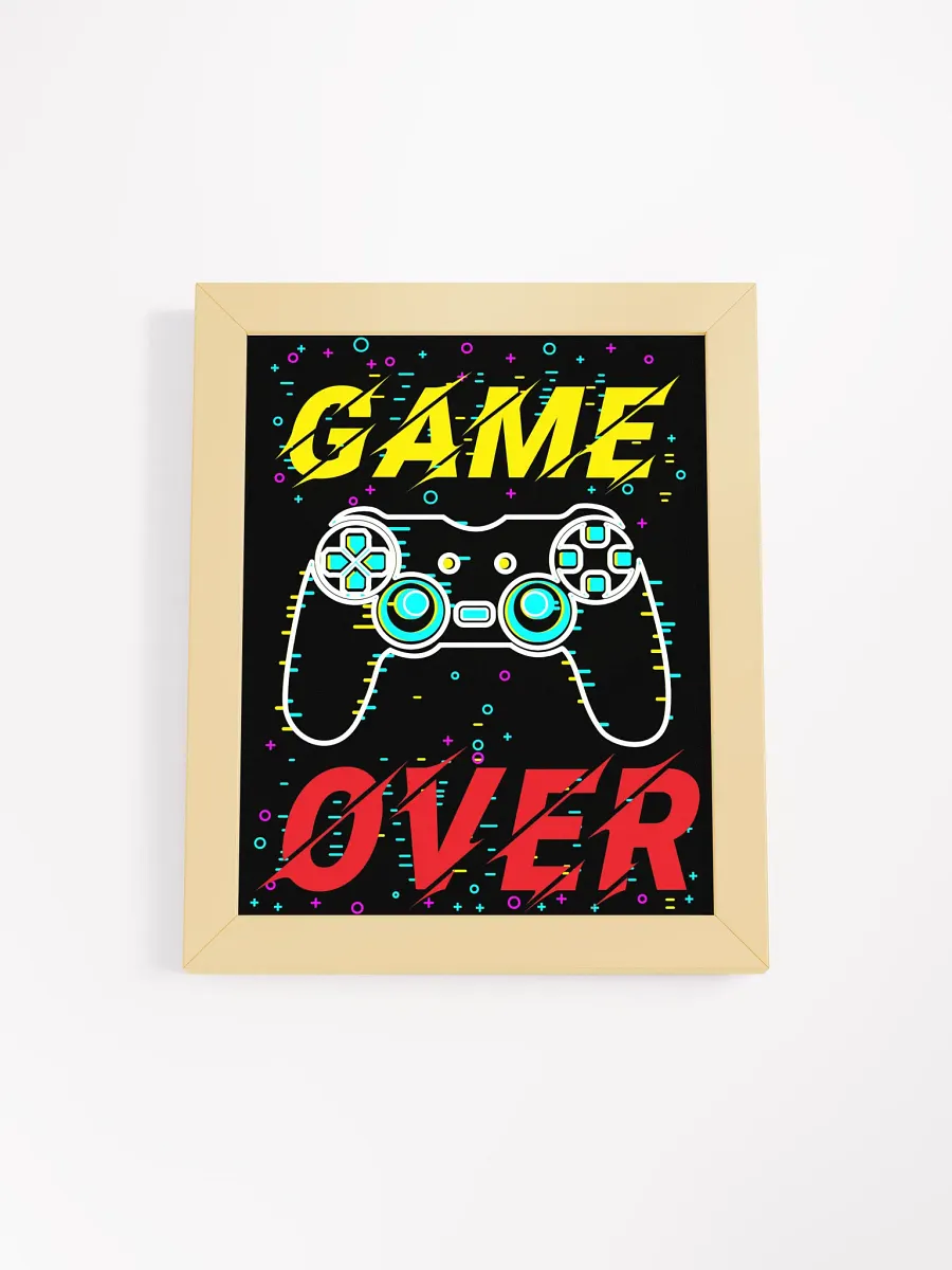 Game Over Controller Framed Matte Poster product image (1)
