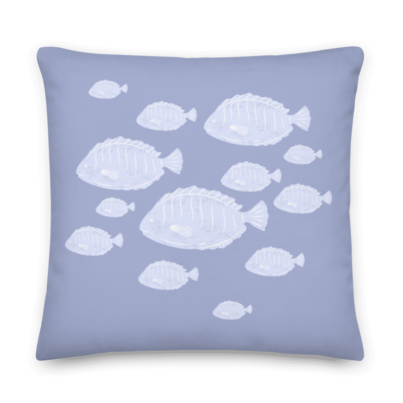 Blue Fishes Premium Pillow/FISCHMUSTER IN BLAU Premium Kissen product image (5)