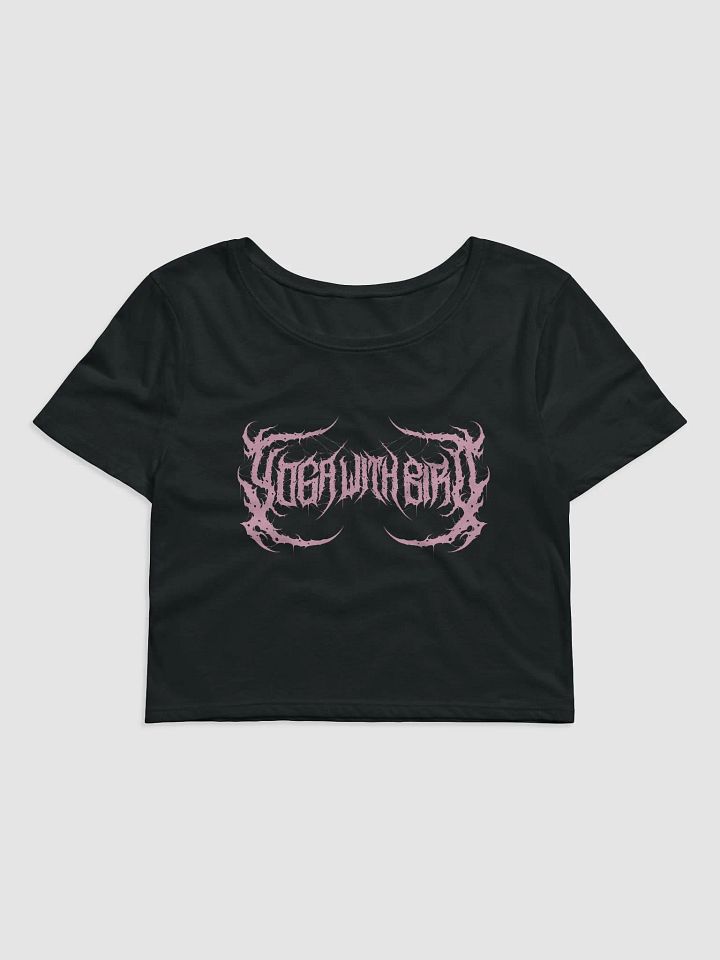 Yoga With Bird Pink Logo Tight Crop Tee product image (1)