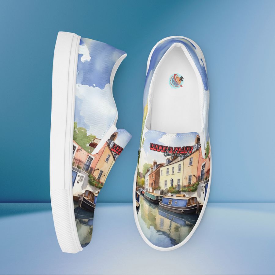 Little Italy - England - All Over Print - Watercolor - Slip On Canvas Shoes product image (5)