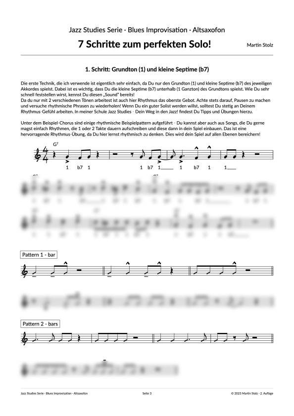 7 Schritte zum perfekten Blues Solo - Altsaxofon product image (3)