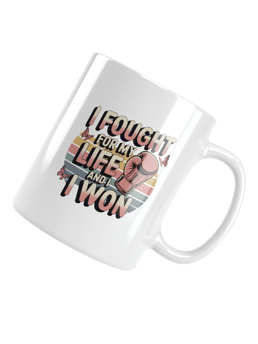 Victory Boxing Glove Breast Cancer Awareness Mug product image (13)