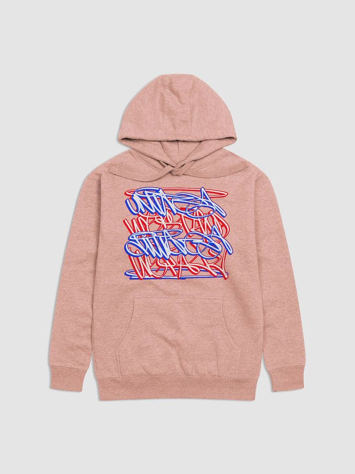 United We Stand, Divided We Fall (red, white, and blue graffiti), Hoodie 01 product image (1)