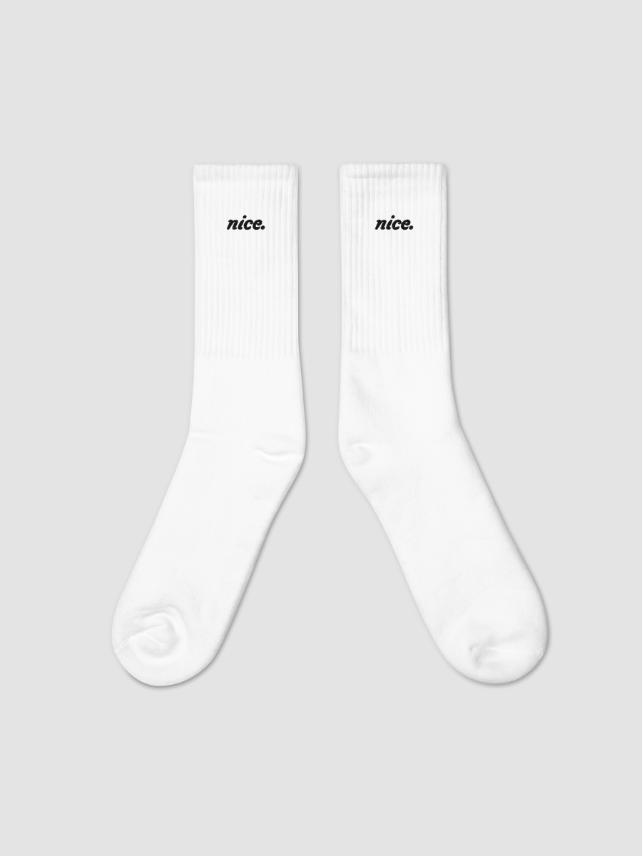 Nice. Premium Socks (White) product image (1)