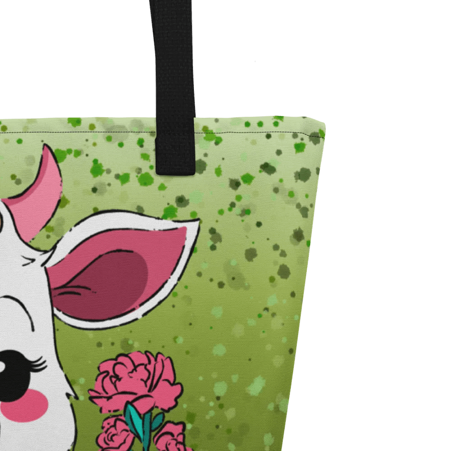 Coffee Break Cow Large Tote Bag with Pocket product image (3)