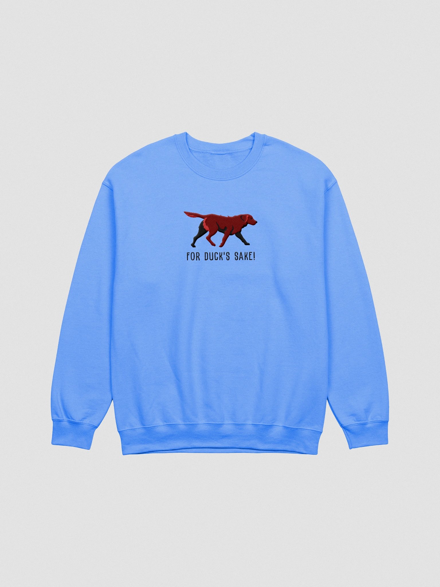 For Duck's Sake! Sweatshirt (Embroidered) of a Chesapeake Bay Retriever(Brown) product image (4)