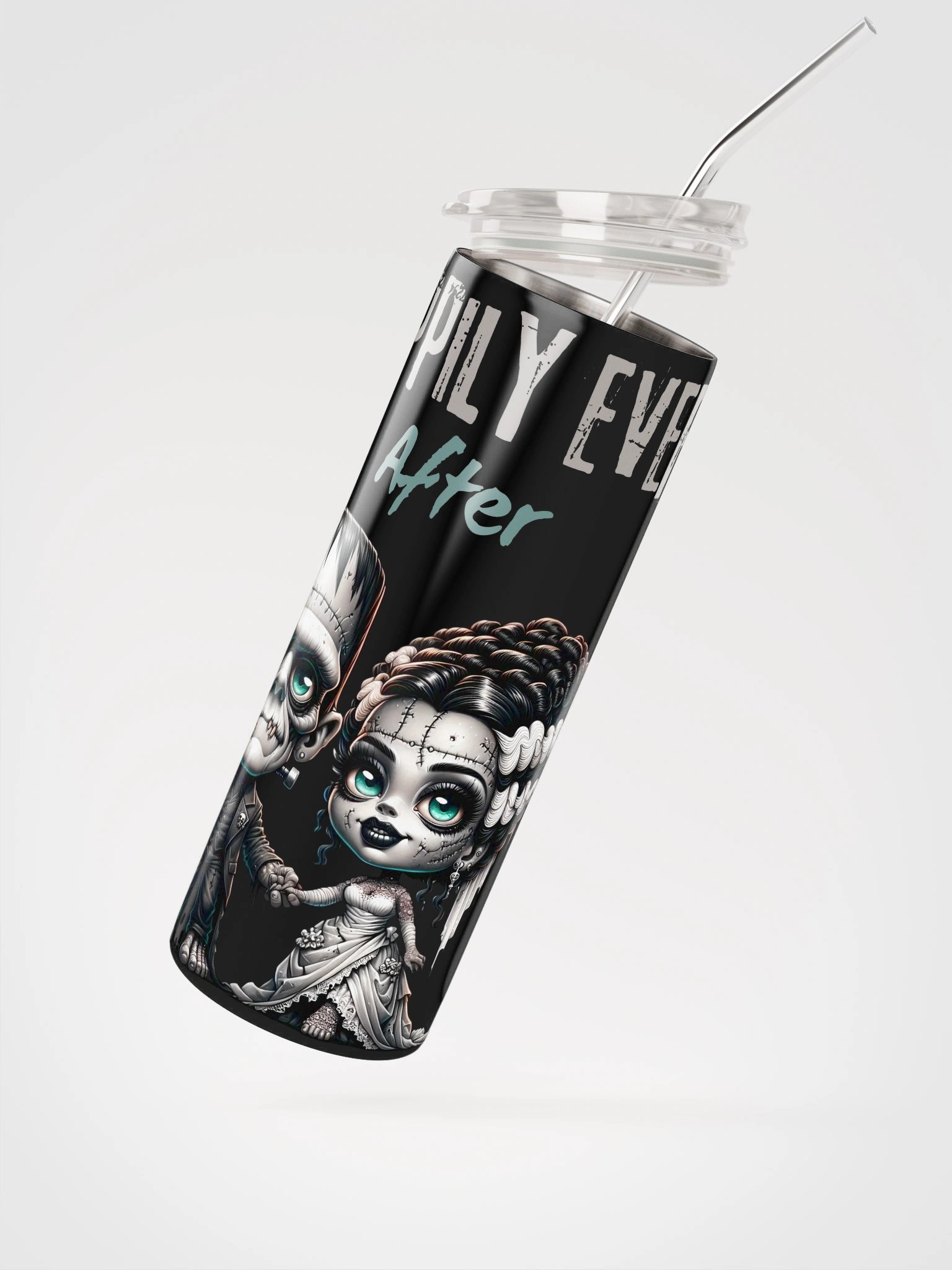 Happily Ever After Frankenstein and Bride Stainless Steel Tumbler product image (2)