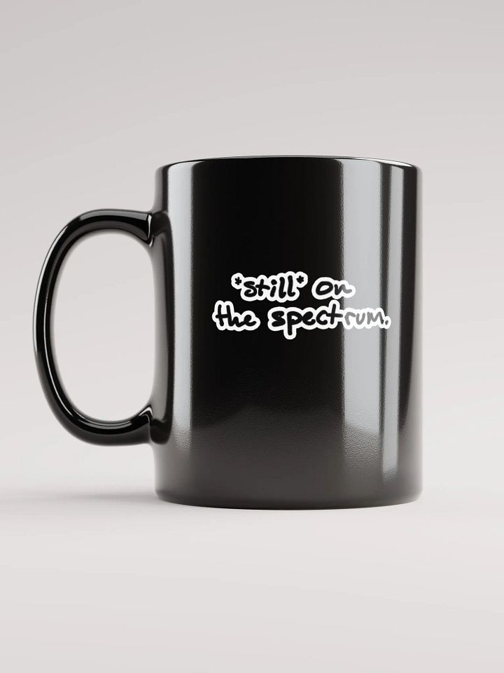 *still* on the spectrum black glossy mug (bubble design) product image (1)