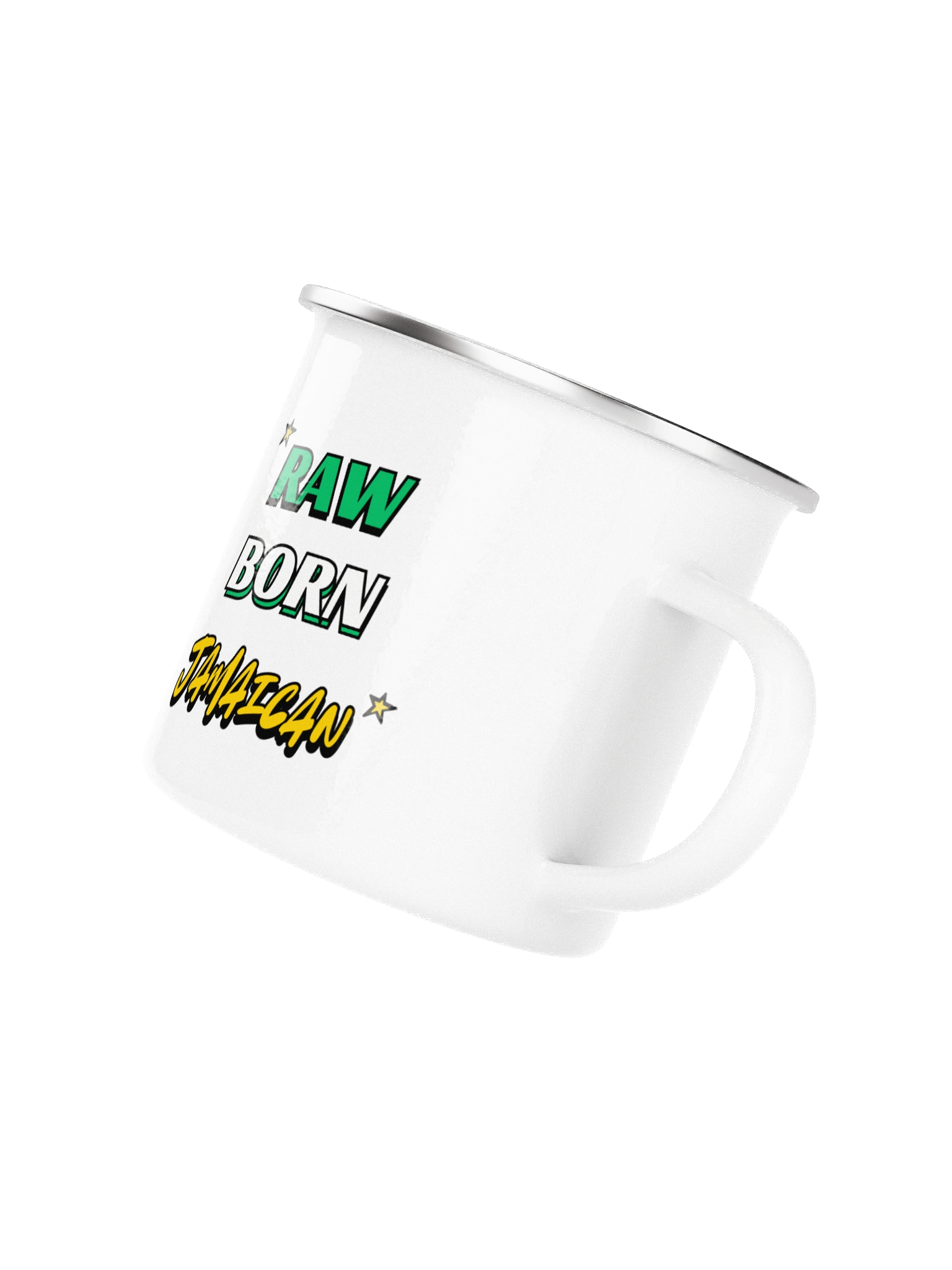 RAW BORN JAMAICAN Enamel Mug product image (3)