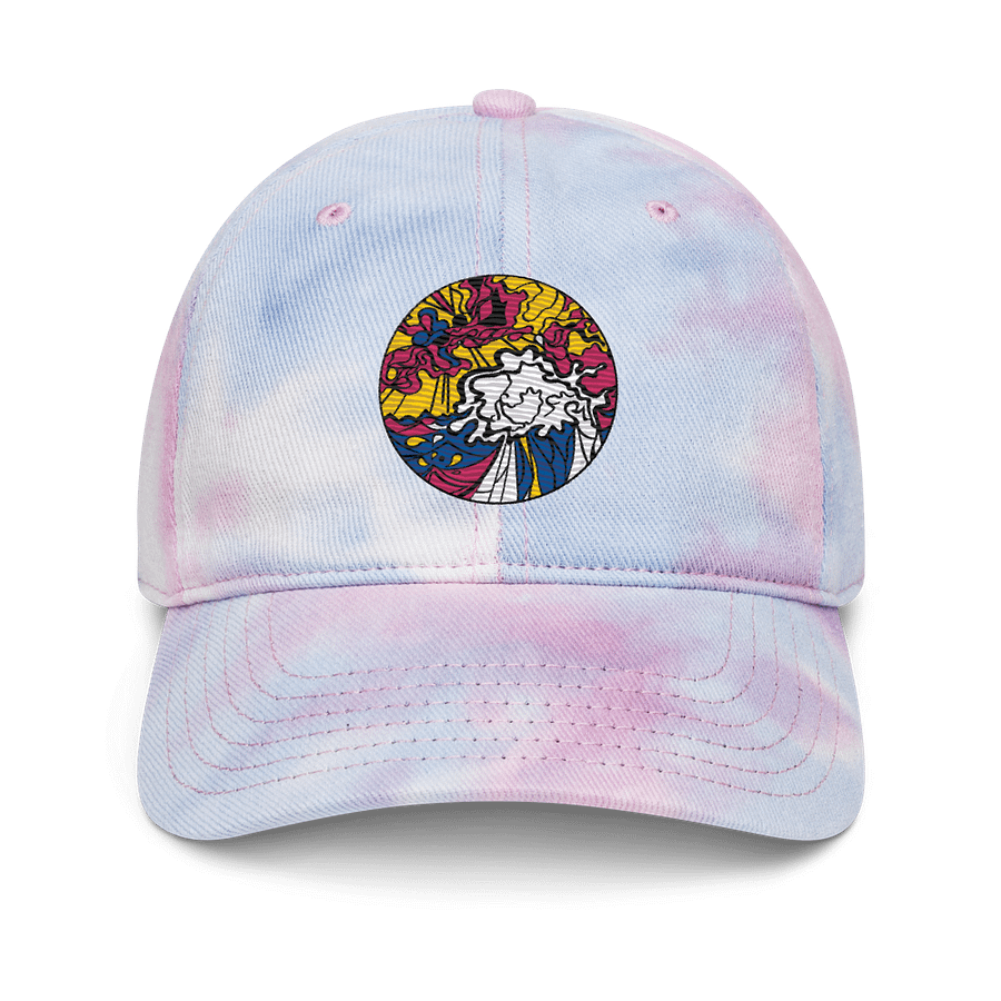 Swirling Spectrum Tie-Dye Dad Hat - Wave at Sunset product image (1)