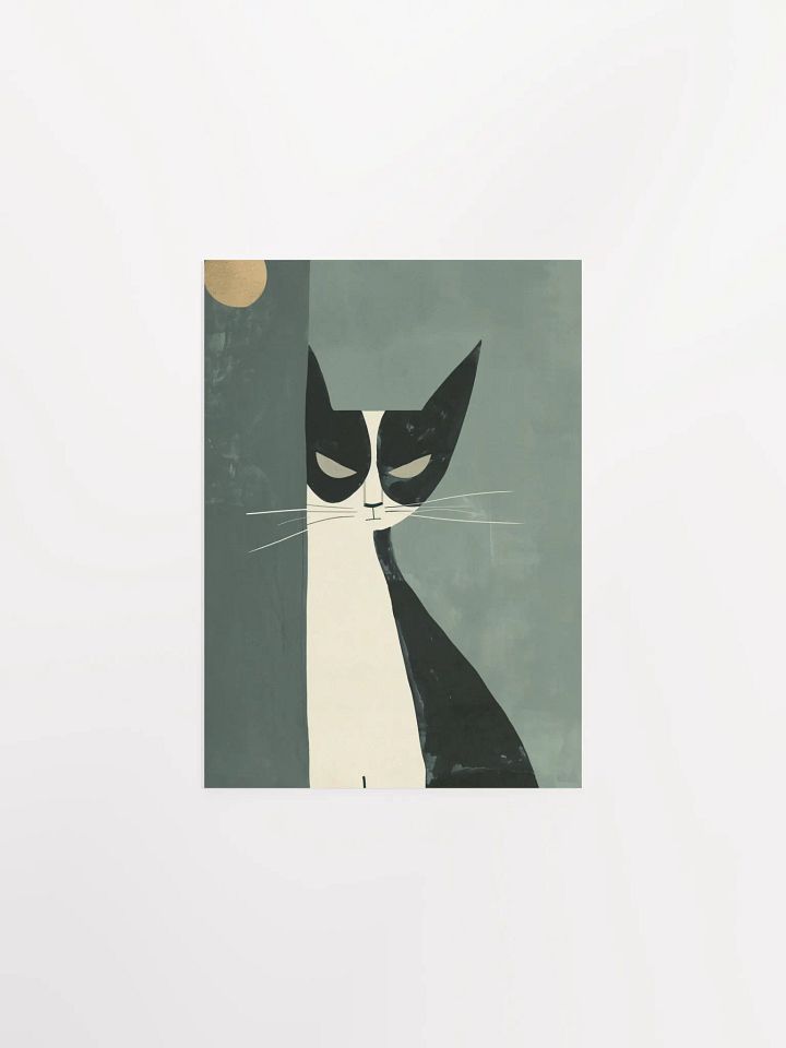 Masked Feline Abstract Art Poster product image (2)