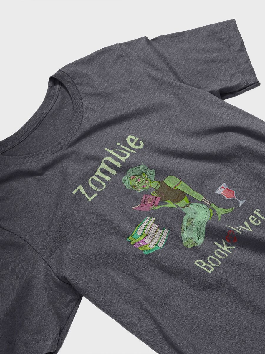 Zombie Book Lover - Navy Heather T-shirt product image (3)