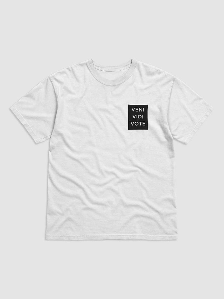 White Black Colorblock - Veni, Vidi, Vote Minimalist T-Shirt product image (1)