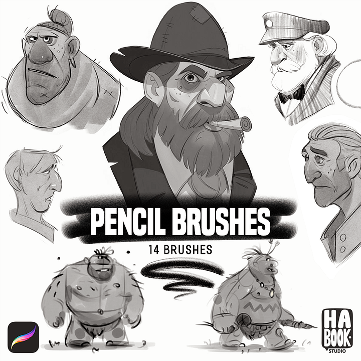 HABOOK Pencil Brushes for Procreate product image (1)