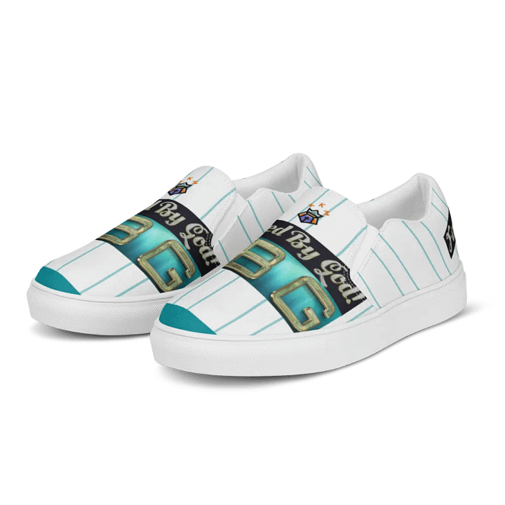 BBG Light Green Striped Men's Slip Ons product image (2)