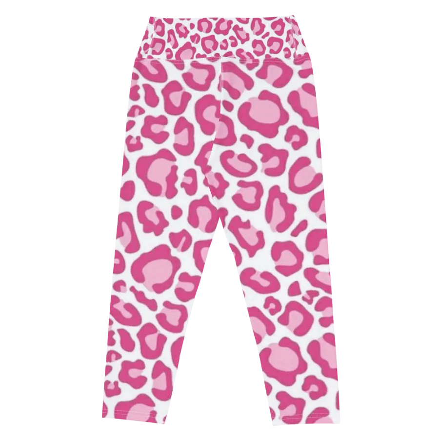 Pink Leopard Print Yoga Capri Leggings product image (7)