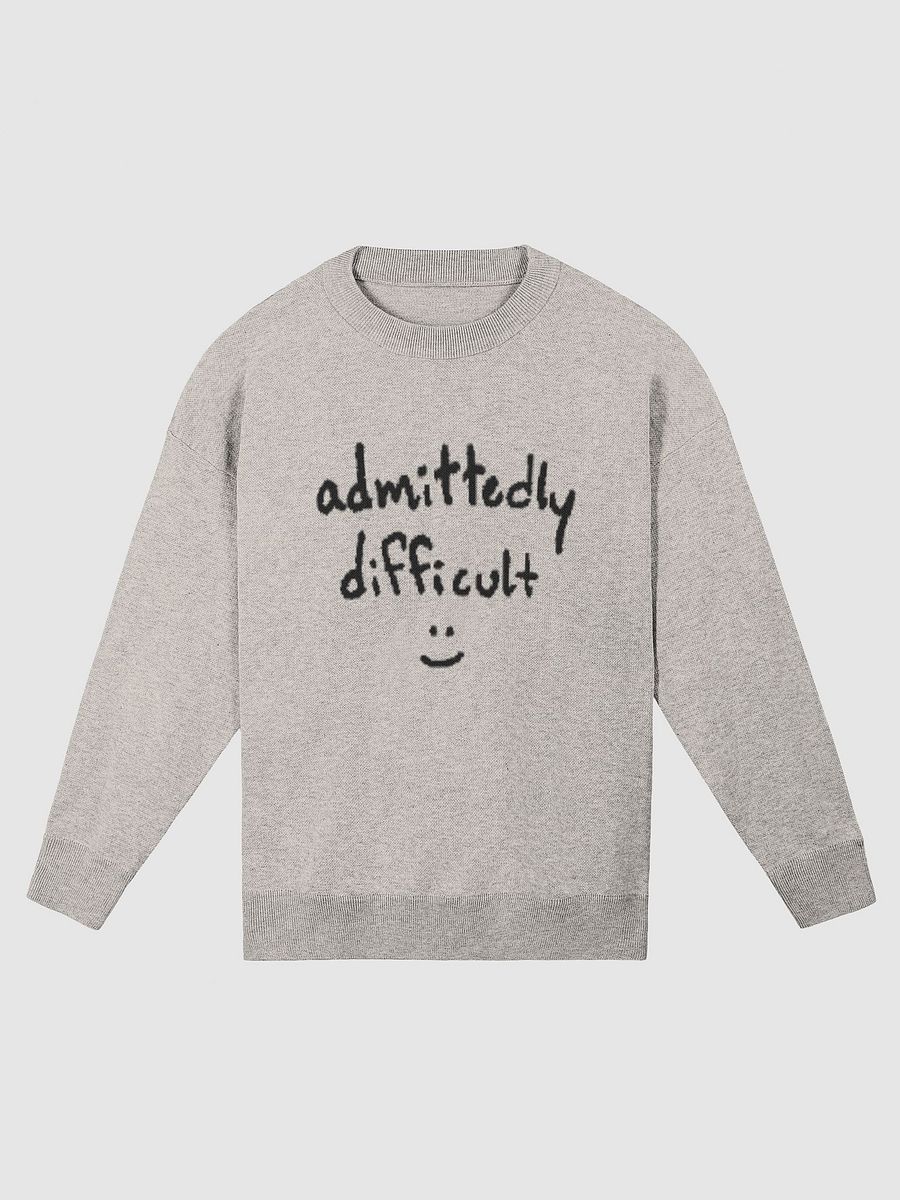 admittedly difficult (taupe and black) knitwear relaxed crewneck product image (1)