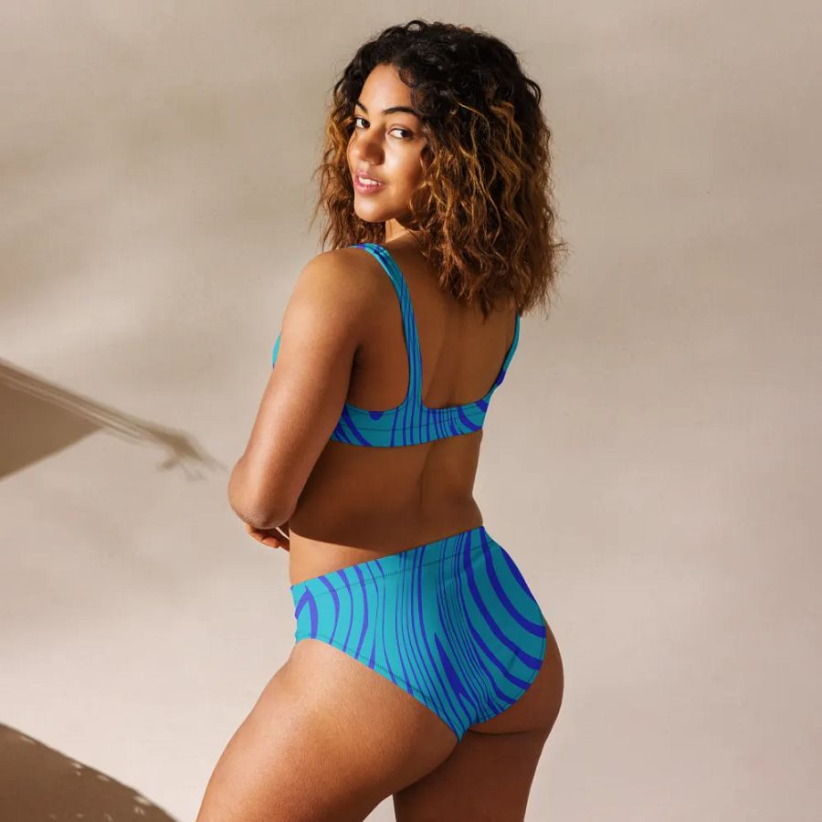 Ocean Vortex High Waited Bikini Set product image (2)