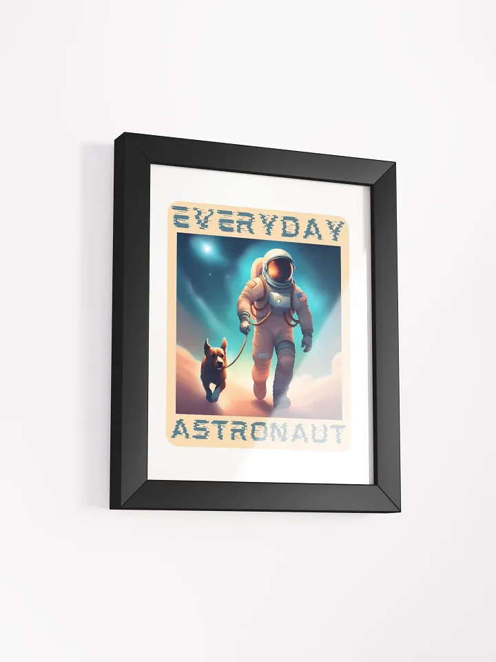 Everyday Astronaut Walking the Dog Framed Poster product image (29)