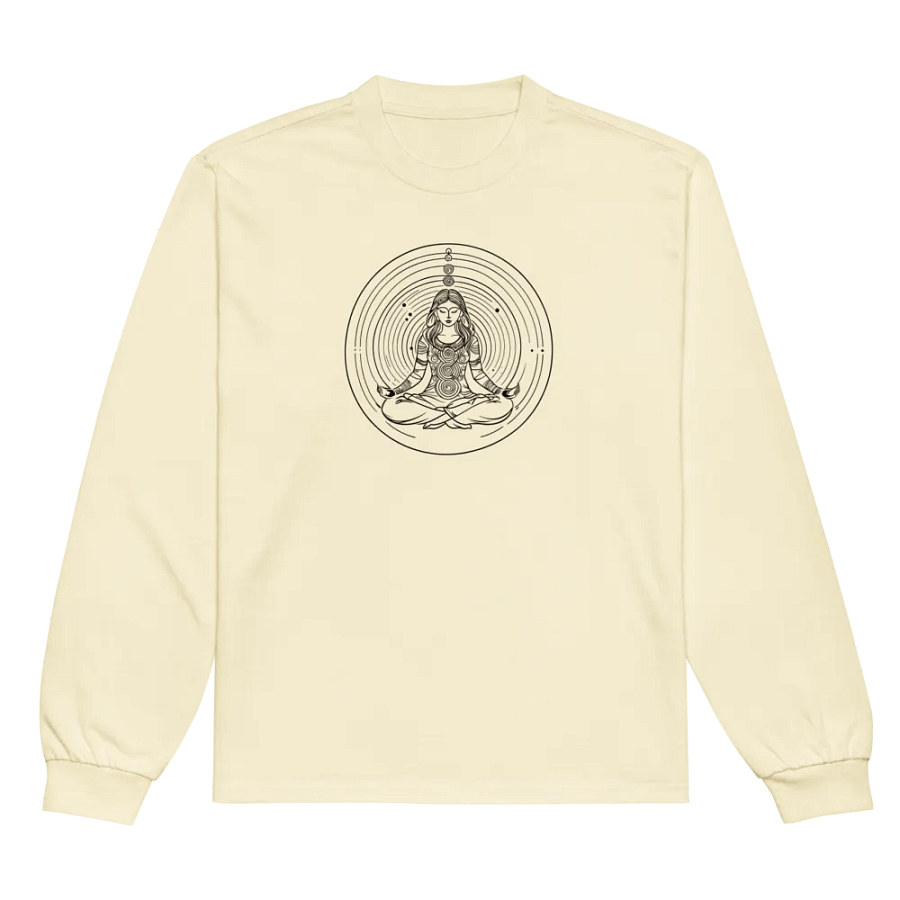 [Meditation 2 - Black] - Unisex Premium Heavyweight Long Sleeve Shirt product image (28)