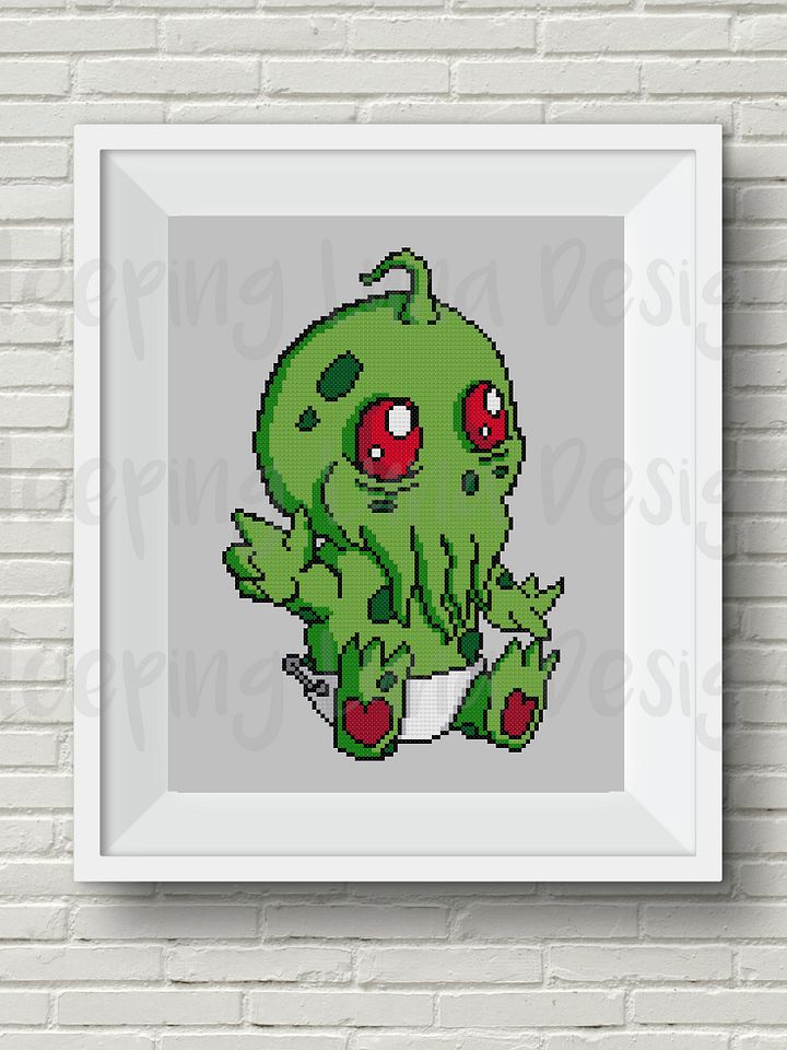 Baby Cthulhu - Cross Stitch Pattern product image (1)