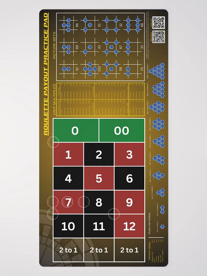 Roulette Payout Practice Pad - Gold Vignette product image (2)