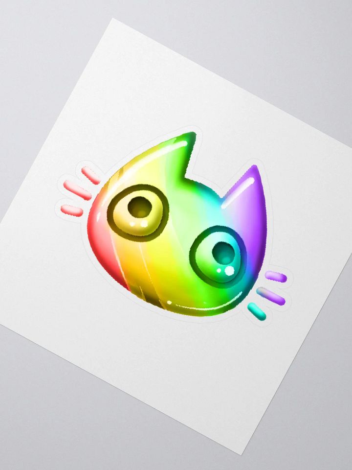 Rainbow Cat Face Sticker product image (2)