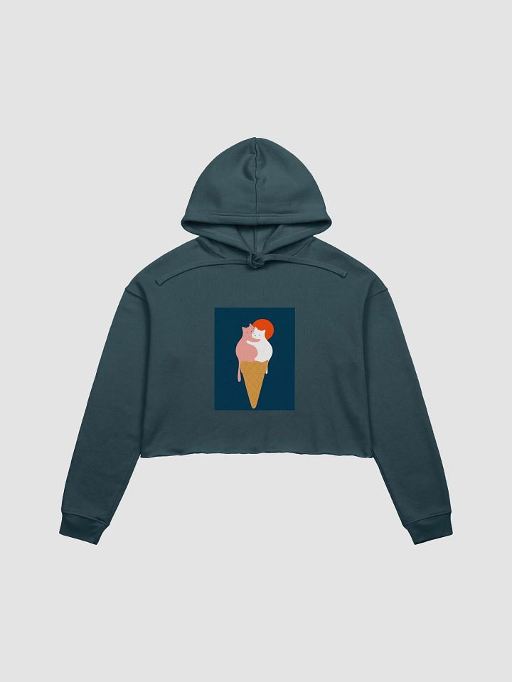 Ice Cream Cats Cuddle Cone Crop Hoodie product image (3)