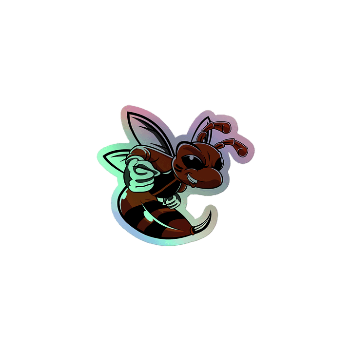 Angry Bee Sticker Holographic product image (1)