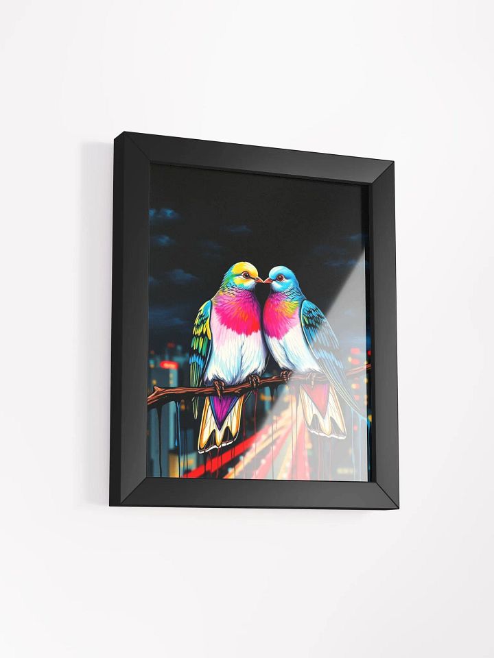 Vibrant Avian love, eco friendly wooden framed print product image (12)