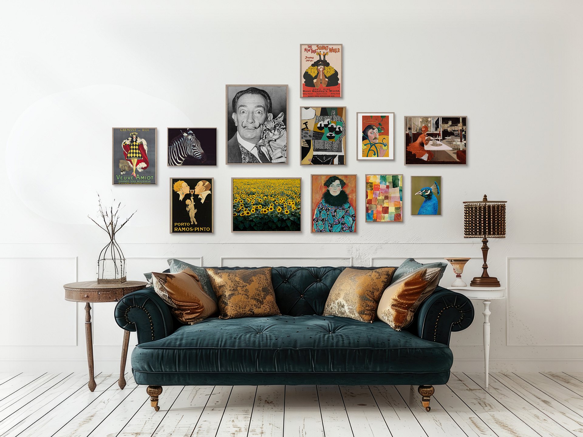 Vintage Gallery Wall Set of 12 Eclectic Art DIGITAL Prints product image (11)