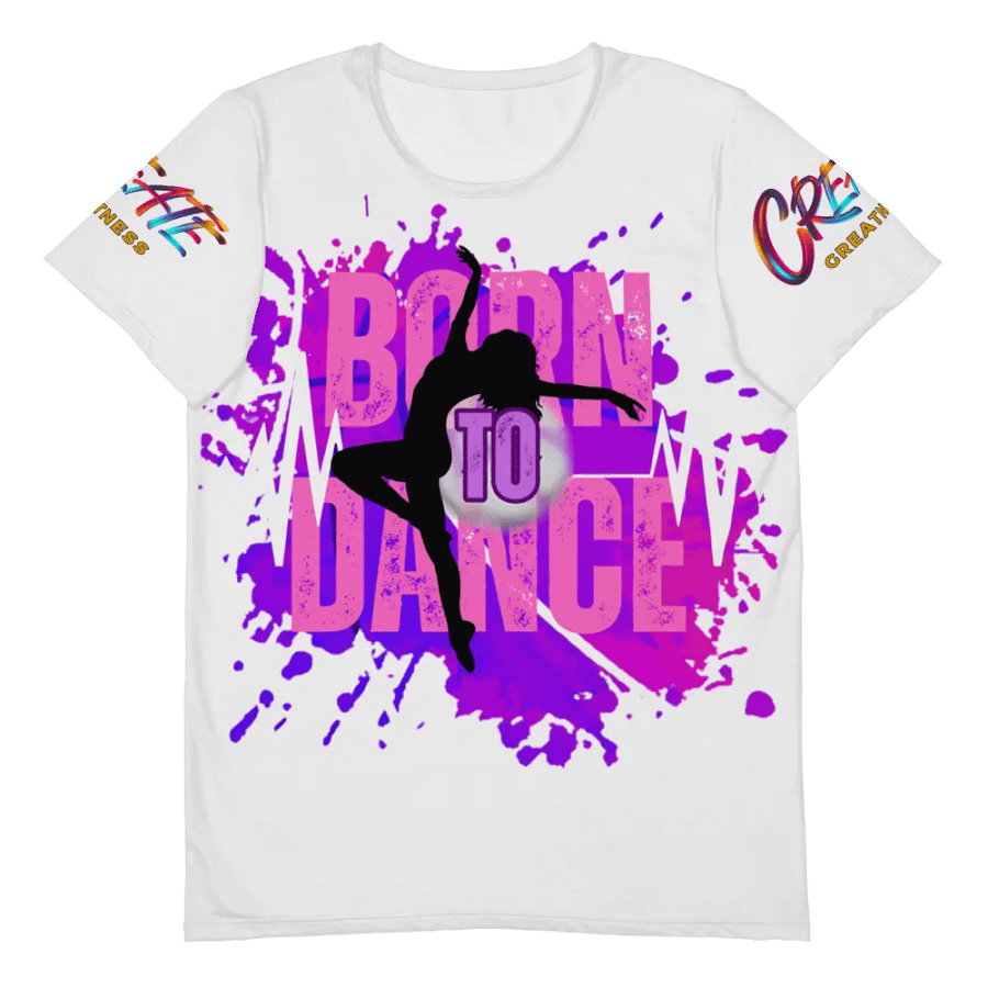Born to Dance Her Silhouette Huge Print Athletic Tee product image (4)