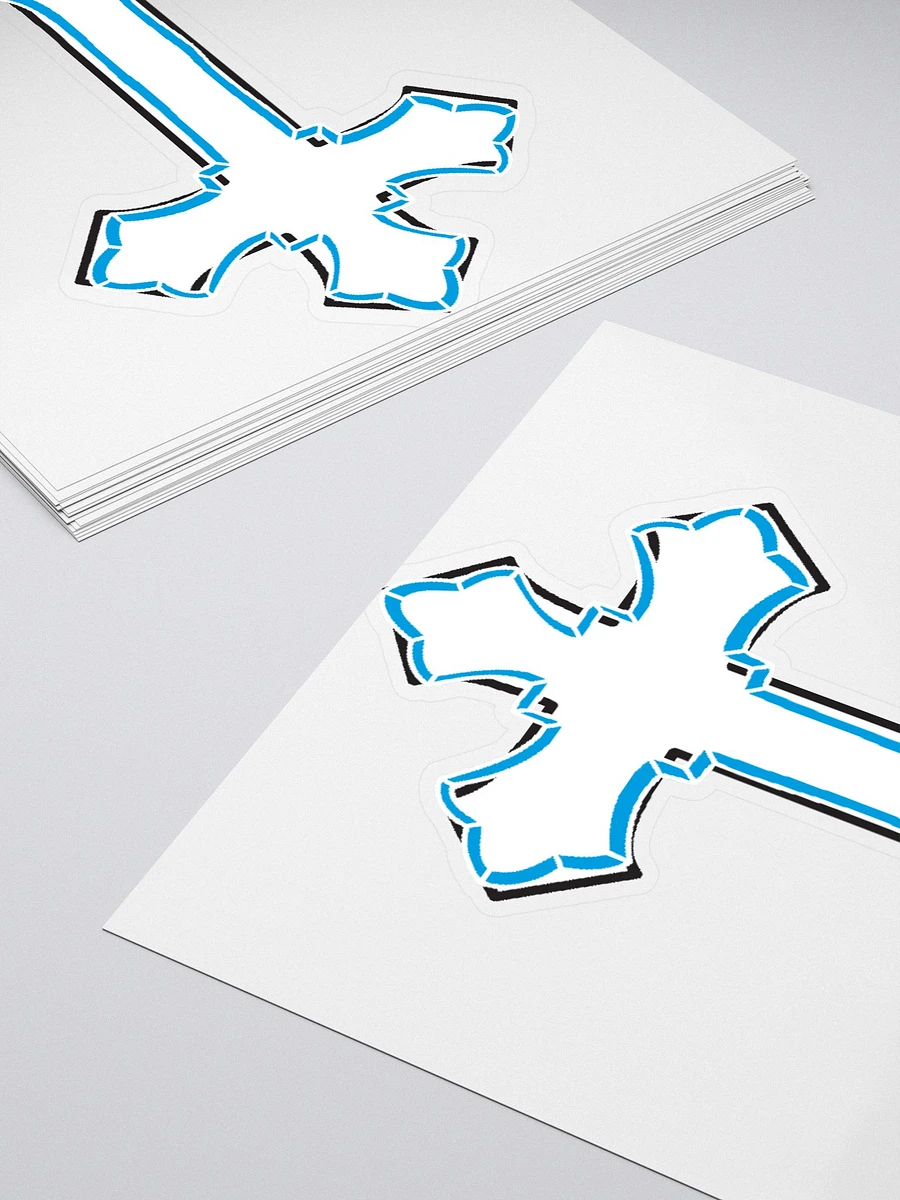 Blue & White Cross Sticker product image (4)