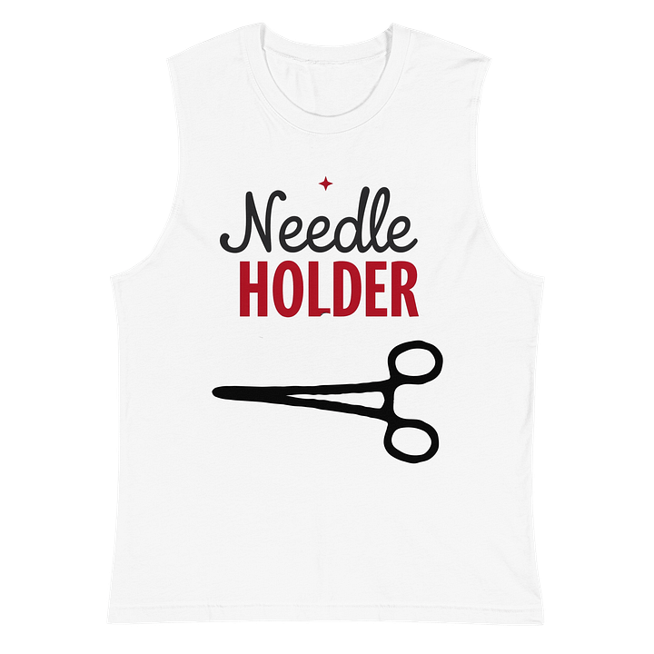 Stylized Needle Holder Muscle Tank product image (2)