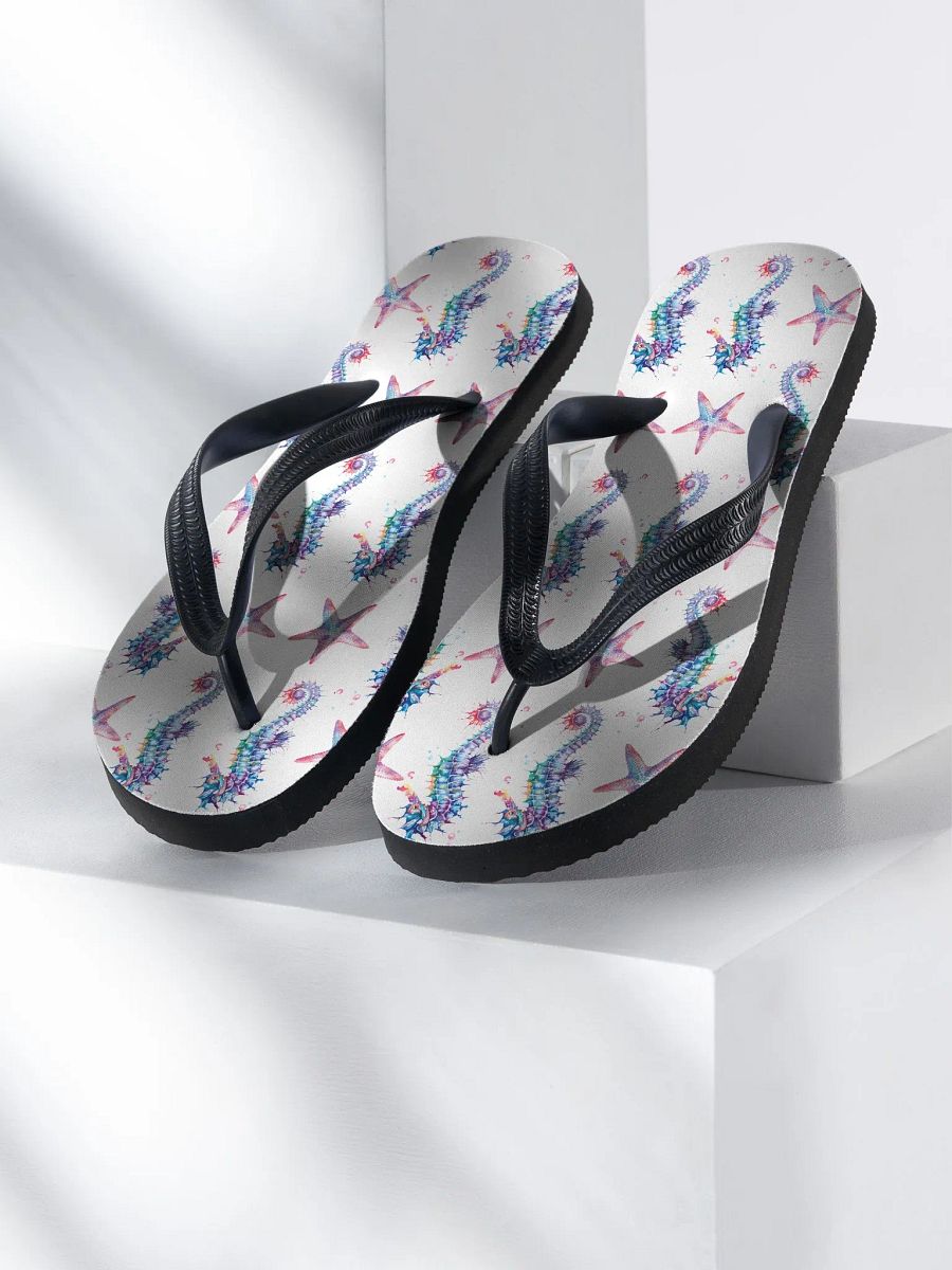 Watercolour Seahorse & Starfish Flip-Flops product image (1)