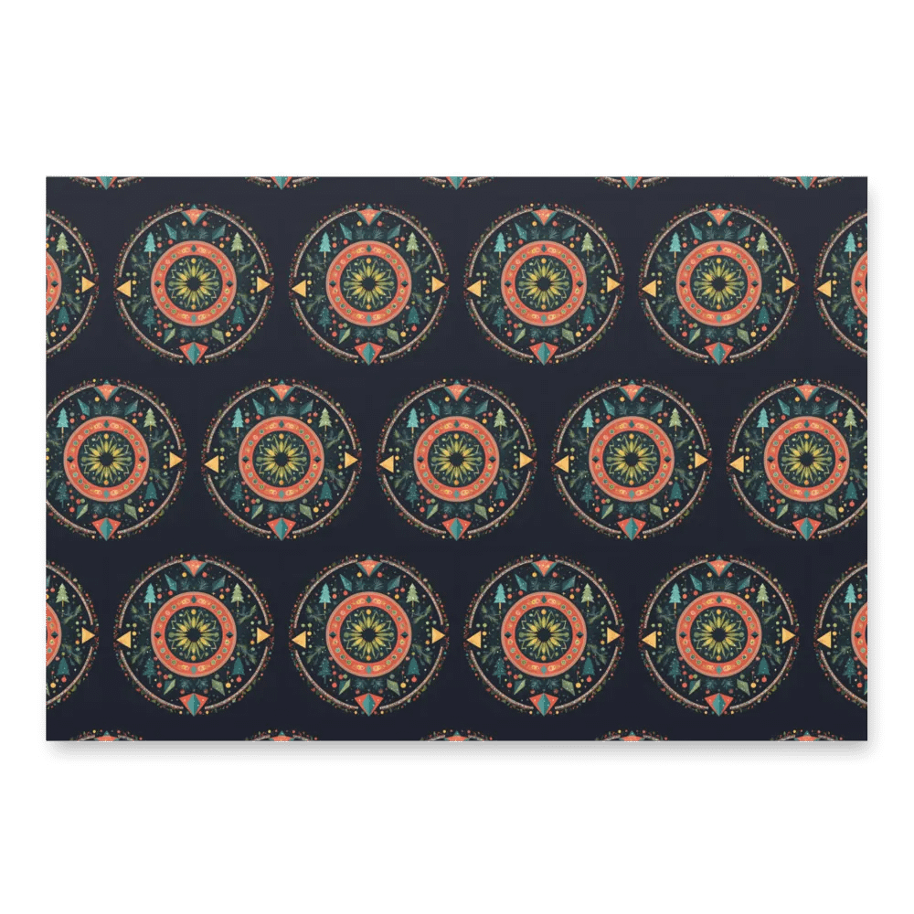 Circular and Triangle Christmas Tree Art wrapping paper product image (2)