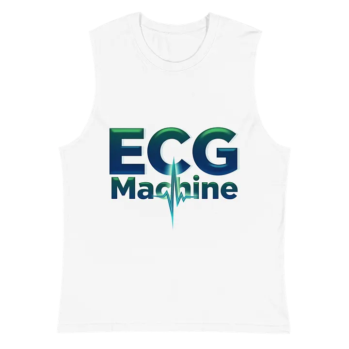Heartbeat ECG Machine Muscle Tank product image (2)