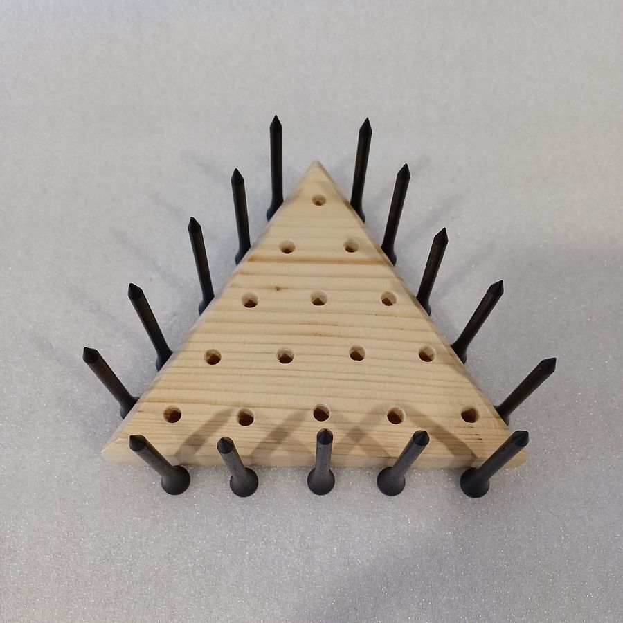 Triangle Peg Game with NATURAL WOOD Base product image (2)