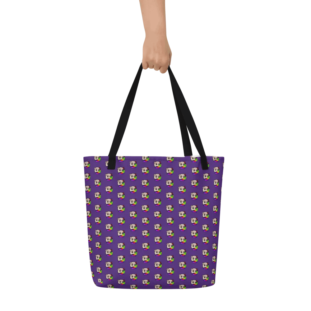 Hybrid Pride Large Tote Bag w/Pocket (Purple) product image (7)