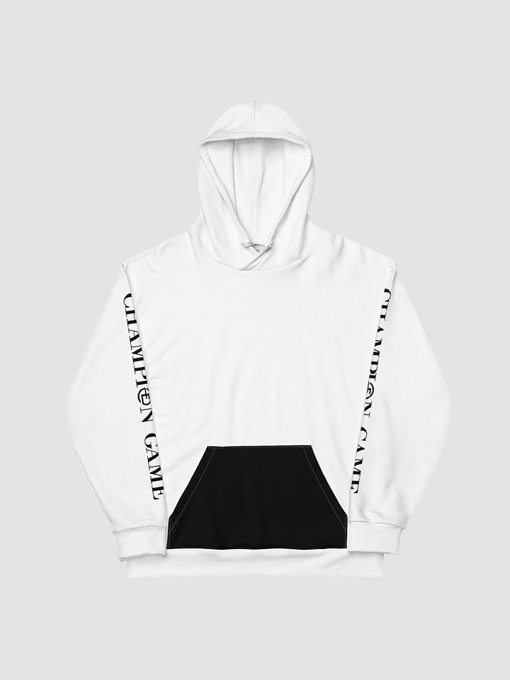 White Black Champion Game Sleeve Hoodie product image (2)