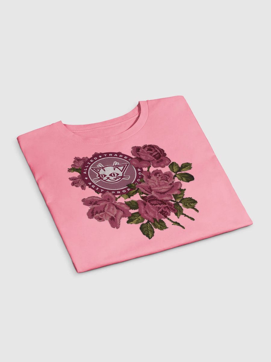 Thorns and Claws Alli Cat Logo Floral Crop Top Babydoll Tee product image (5)