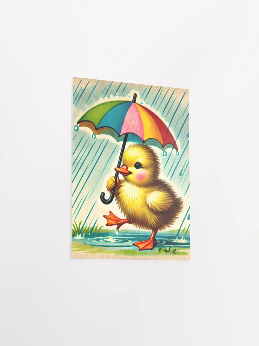 Baby Chick with Rainbow Umbrella Premium Matte Print product image (15)