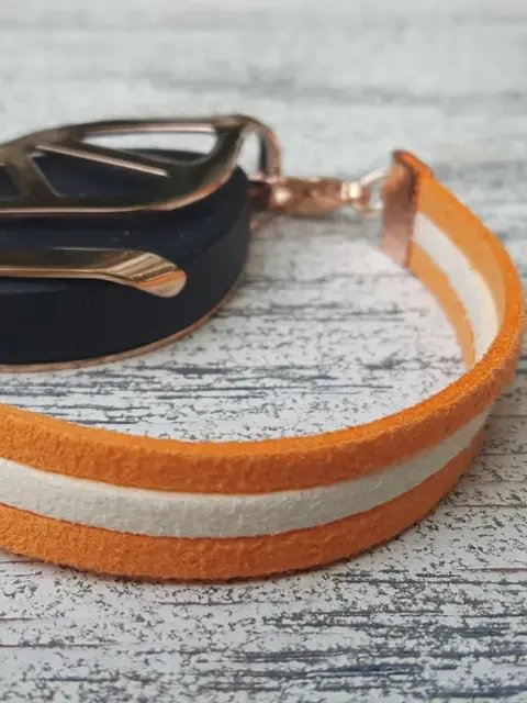 Dreamsicle Faux Suede Bracelet | Handmade Accessory for Bellabeat Leaf Urban & Ivy product image (2)
